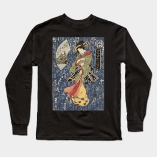 Geisha in Kimono - Japanese vintage art Long Sleeve T-Shirt